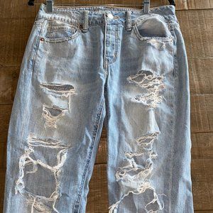 American Eagle women's ripped boyfriend jeans